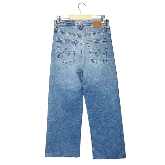 AG Adriano Goldschmied Saige Wide Leg Fray Crop High Rise Jeans - Picture 3 of 9